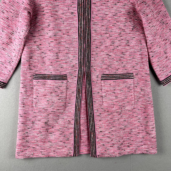 St.John For Mary Kay Long Tweed Jacket Womens 4 Pink Wool Classic Colorful NWT - Picture 4 of 16